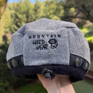 Mountain Hardwear Gray Fleece Winter Cap with Adjustable Toggle